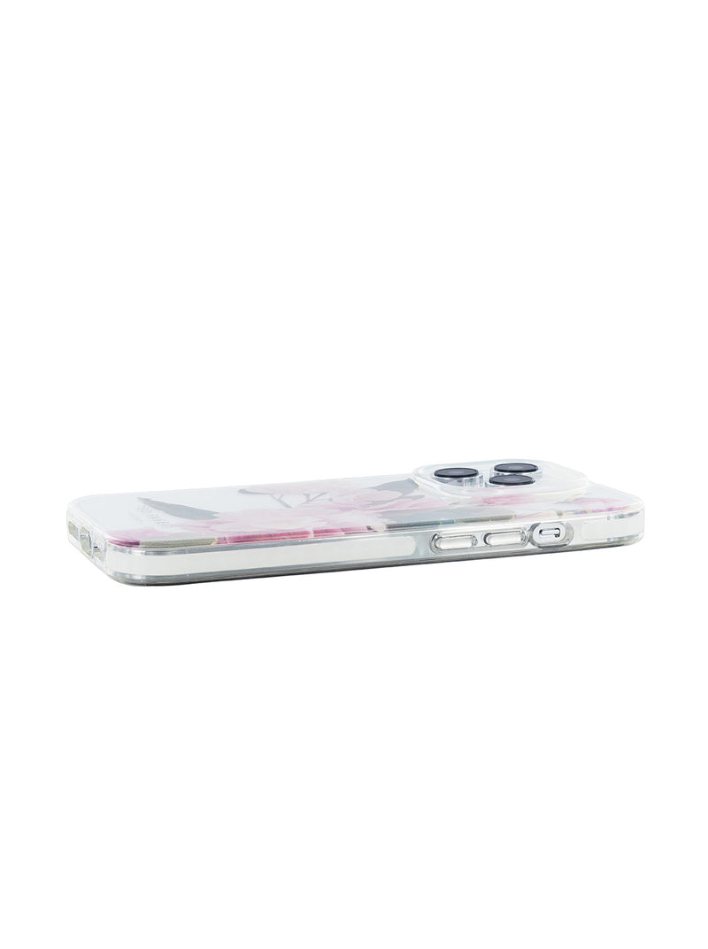 Ted Baker APPENA Clear Flower Placement Antishock Phone Case for iPhone 14 Pro Cream Bumper