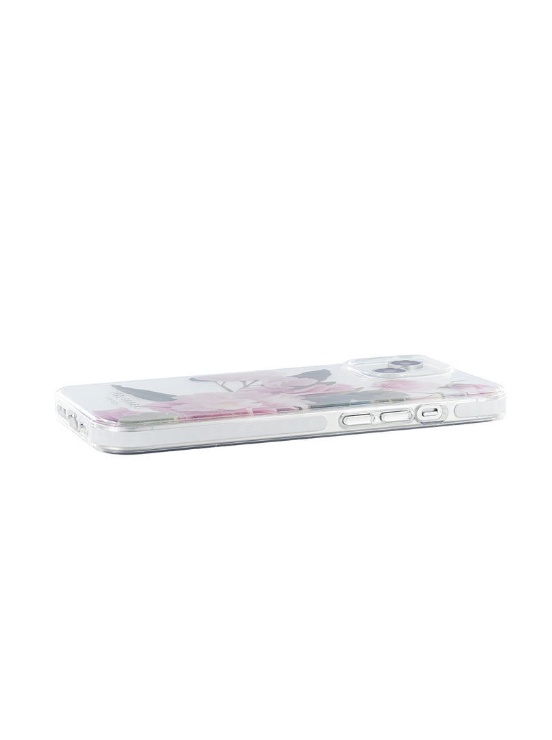 Ted Baker APPENI Clear Flower Placement Antishock Phone Case for iPhone 13 Cream Bumper