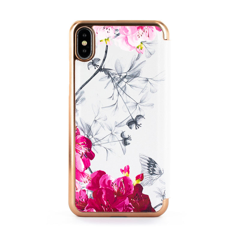 Ted Baker Mirror Folio Case for iPhone XS Max - Babylon Nickel
