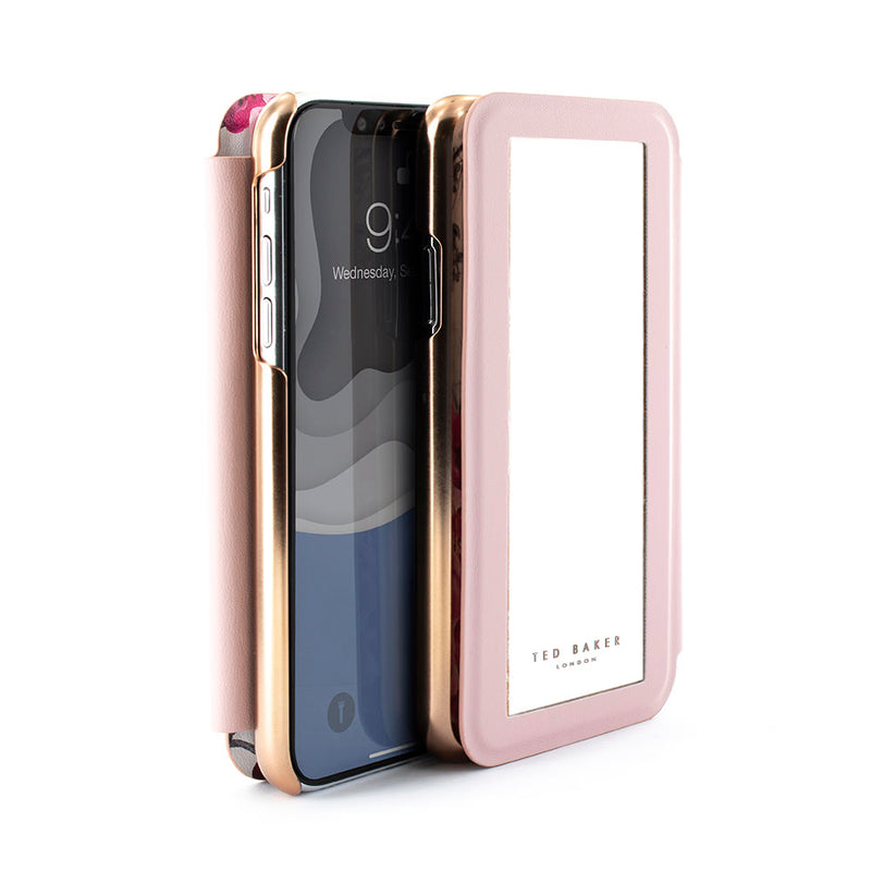 Ted Baker Mirror Folio Case for iPhone XS Max - Babylon Nickel