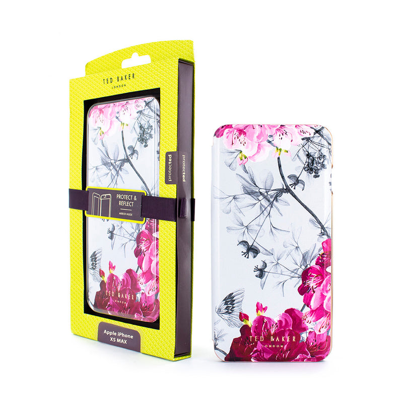 Ted Baker Mirror Folio Case for iPhone XS Max - Babylon Nickel