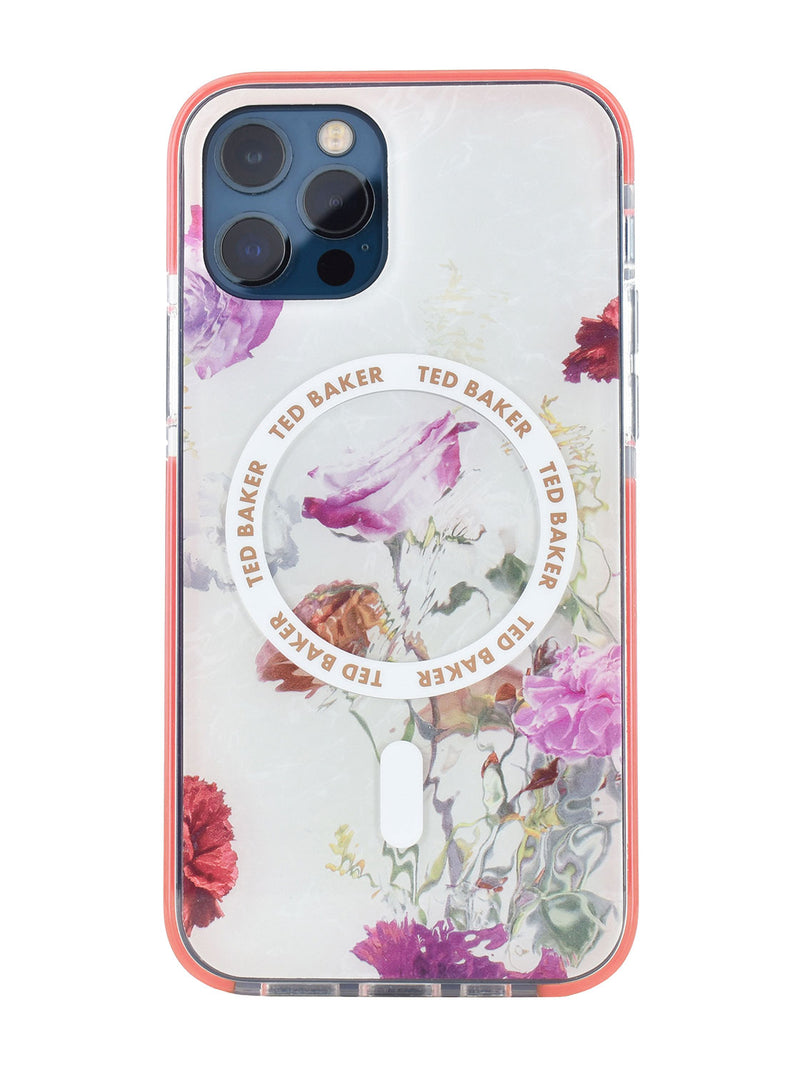 Ted Baker LAVERNO MagSafe AntiShock for iPhone 12 Pro Water Floral Red Bumper