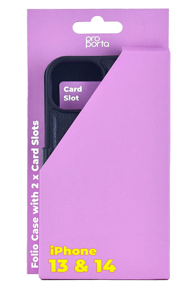 iPhone 14 Folio Phone Case - Black