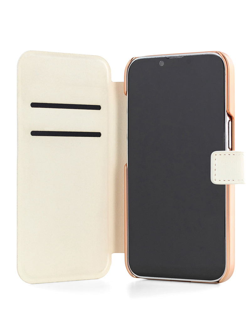 Radley Book-Style Flip Case for iPhone 12 Pro with Two Card Slots - Sketch Street / Chalk