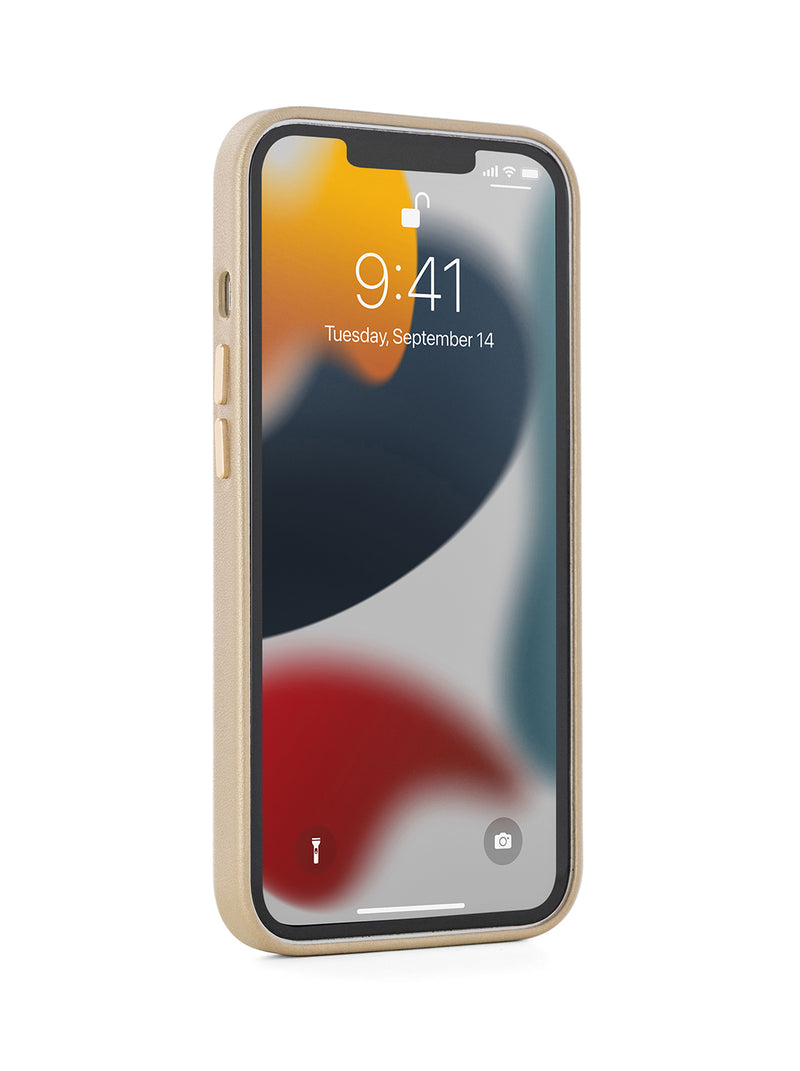 Radley Leather-Style Wrapped Back Shell Clip Case for iPhone 14 - Gold