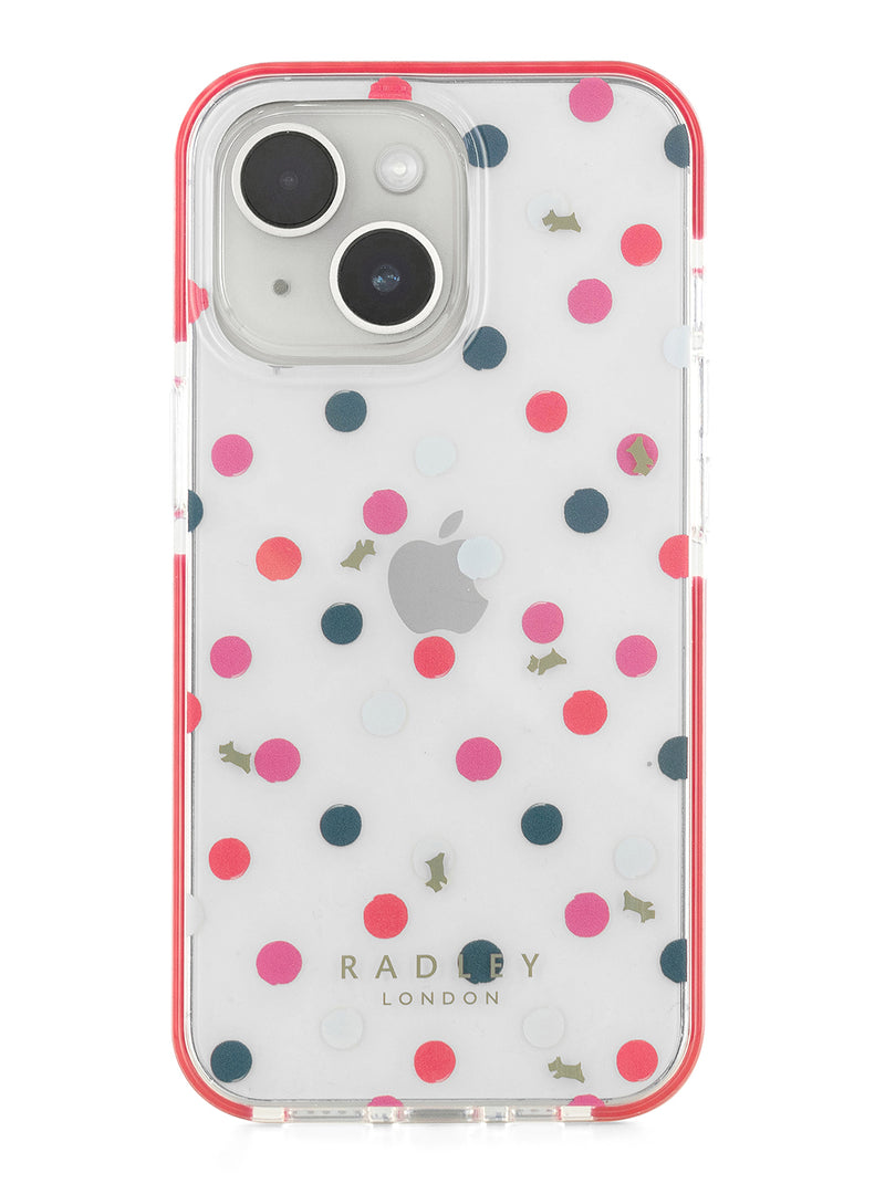 Radley Clear Bumper Case for iPhone 13 - Evergreen Print / Red Bumpers