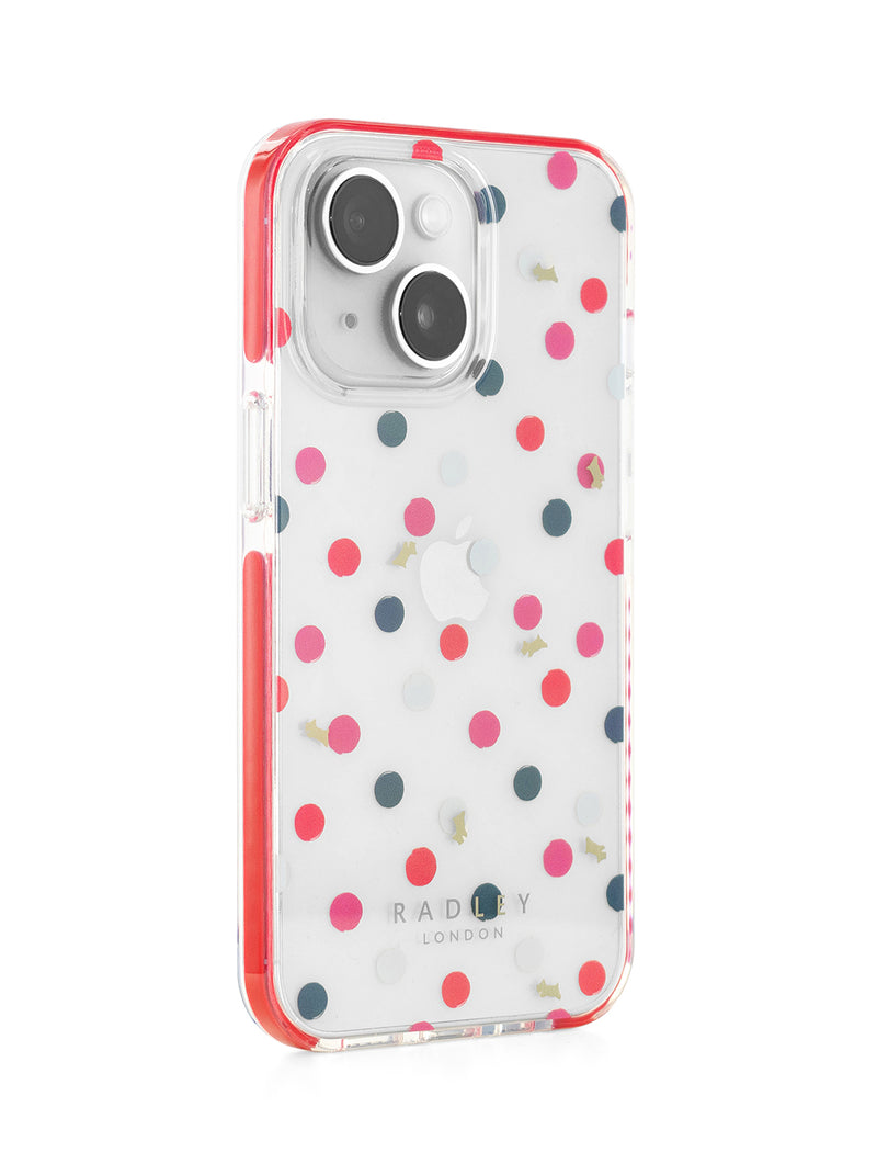 Radley Clear Bumper Case for iPhone 13 - Evergreen Print / Red Bumpers
