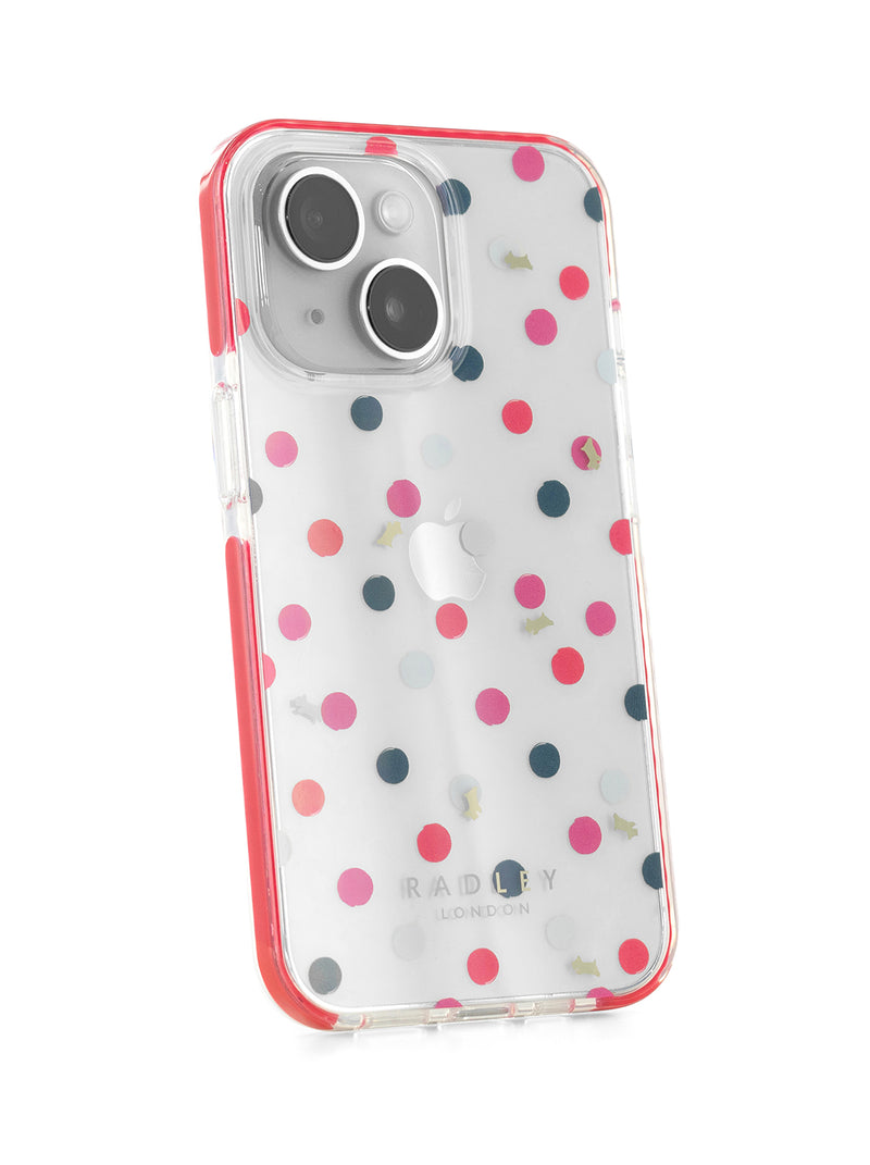Radley Clear Bumper Case for iPhone 13 - Evergreen Print / Red Bumpers
