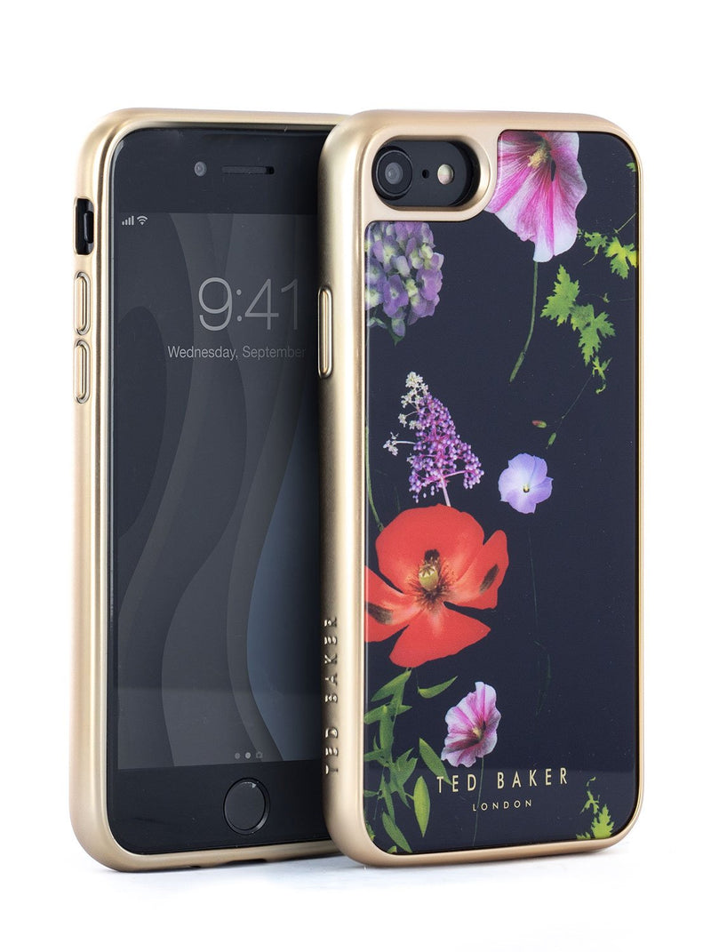 Front and back image of the Ted Baker Apple iPhone 8 / 7 / 6S phone case in Black