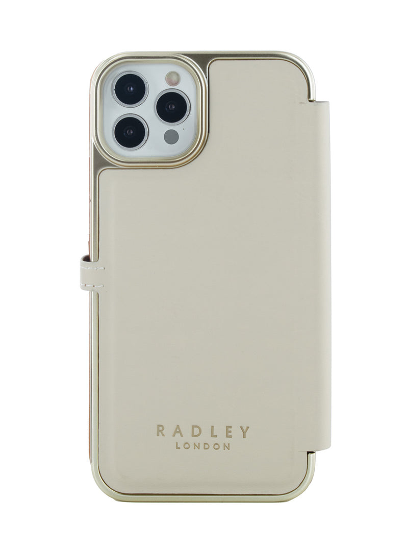 Radley Folio Case for iPhone 12 Pro Clay Brown Pale Gold