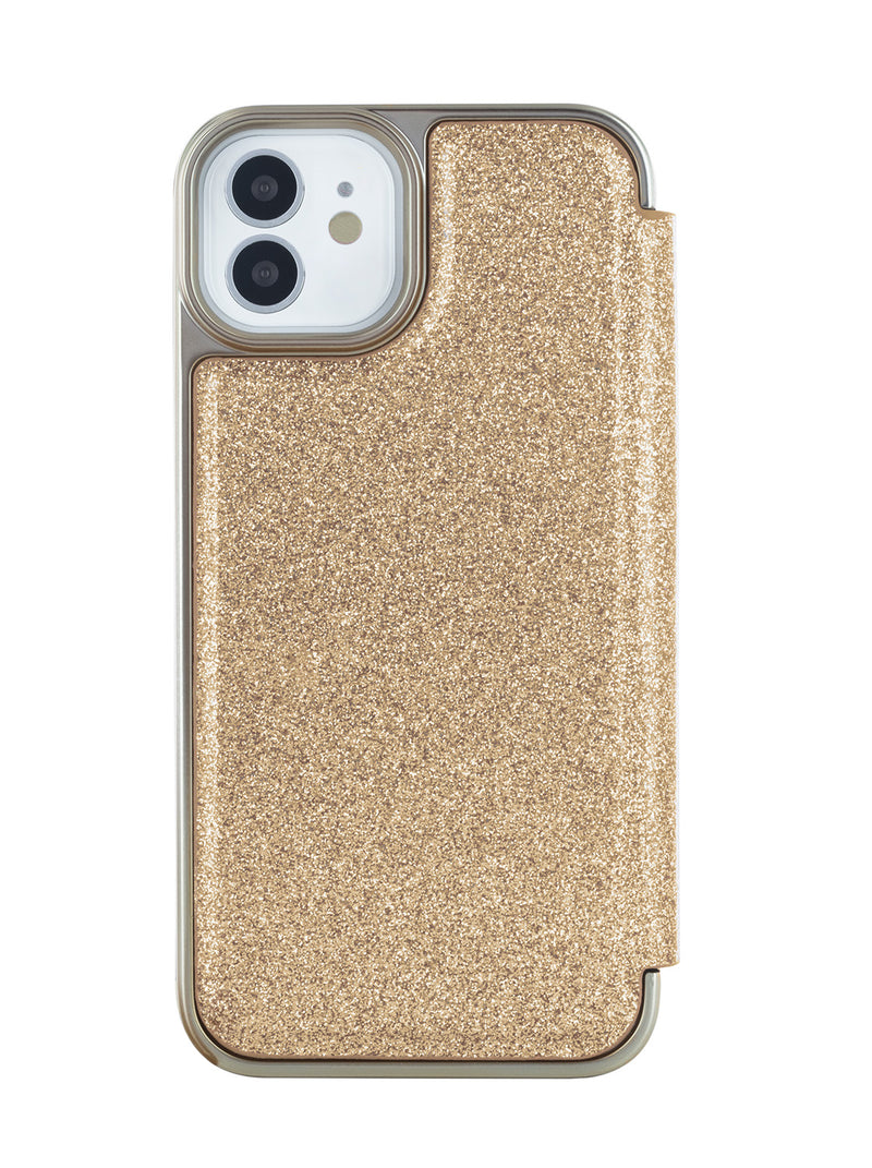 Ted Baker DIANOE Gold Glitter Mirror Folio Phone Case for iPhone 12