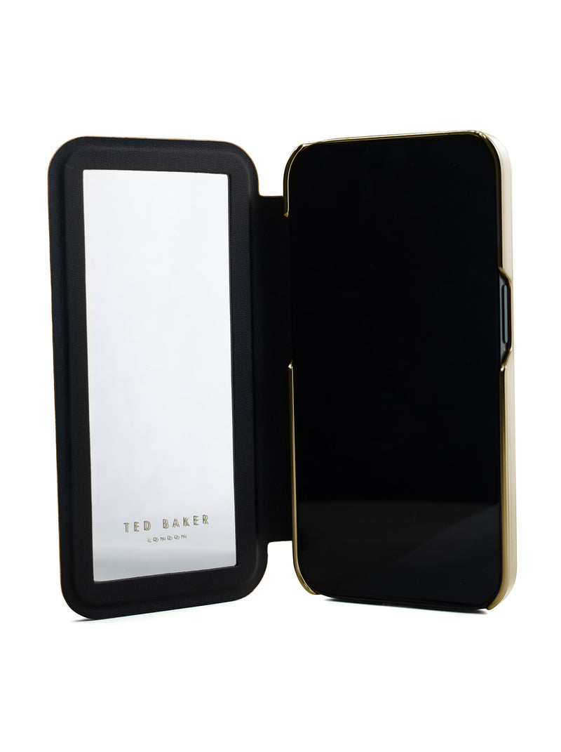 Ted Baker DIANOE Gold Glitter Mirror Folio Phone Case for iPhone 12