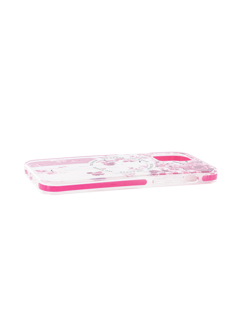 Ted Baker AZAMIA Clear Scattered Flowers Antishock Phone Case for iPhone 12 Pink Bumper Compatible with MagSafe