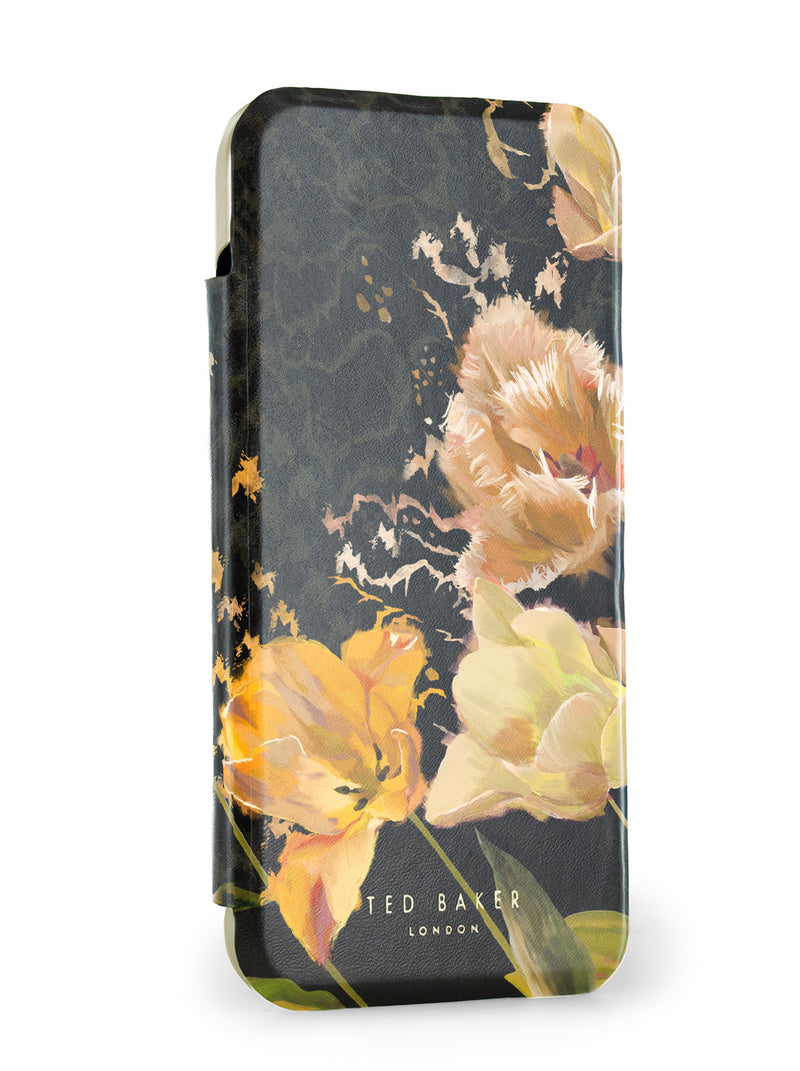 Ted Baker Orange Tulip Mirror Folio Phone Case for iPhone 17 Air Gold Shell