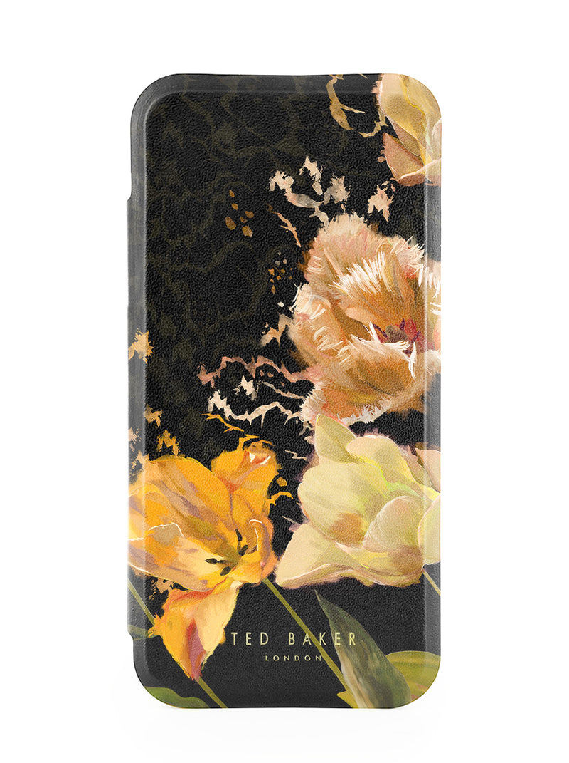 Ted Baker Orange Tulip Mirror Folio Phone Case for iPhone 17 Air Gold Shell