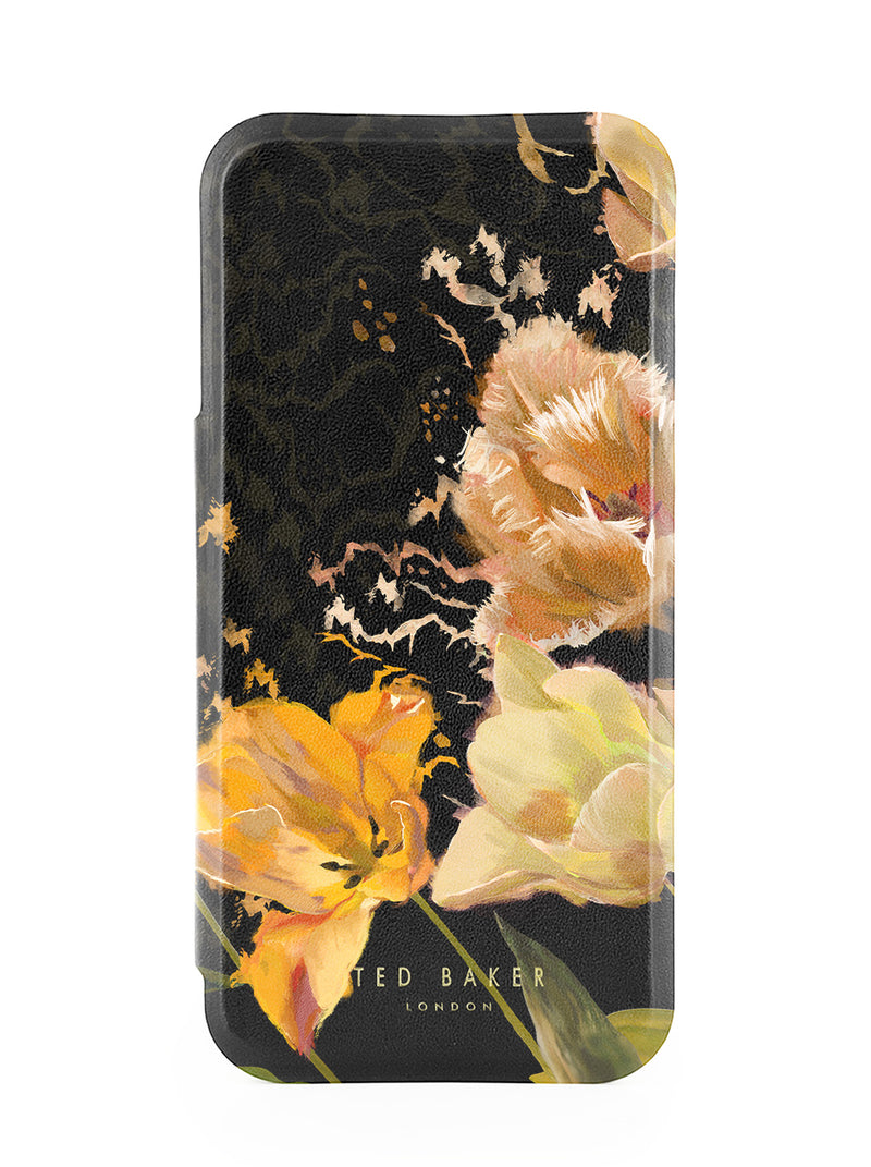 Ted Baker Orange Tulip Mirror Folio Phone Case for iPhone 17 Pro Max Gold Shell