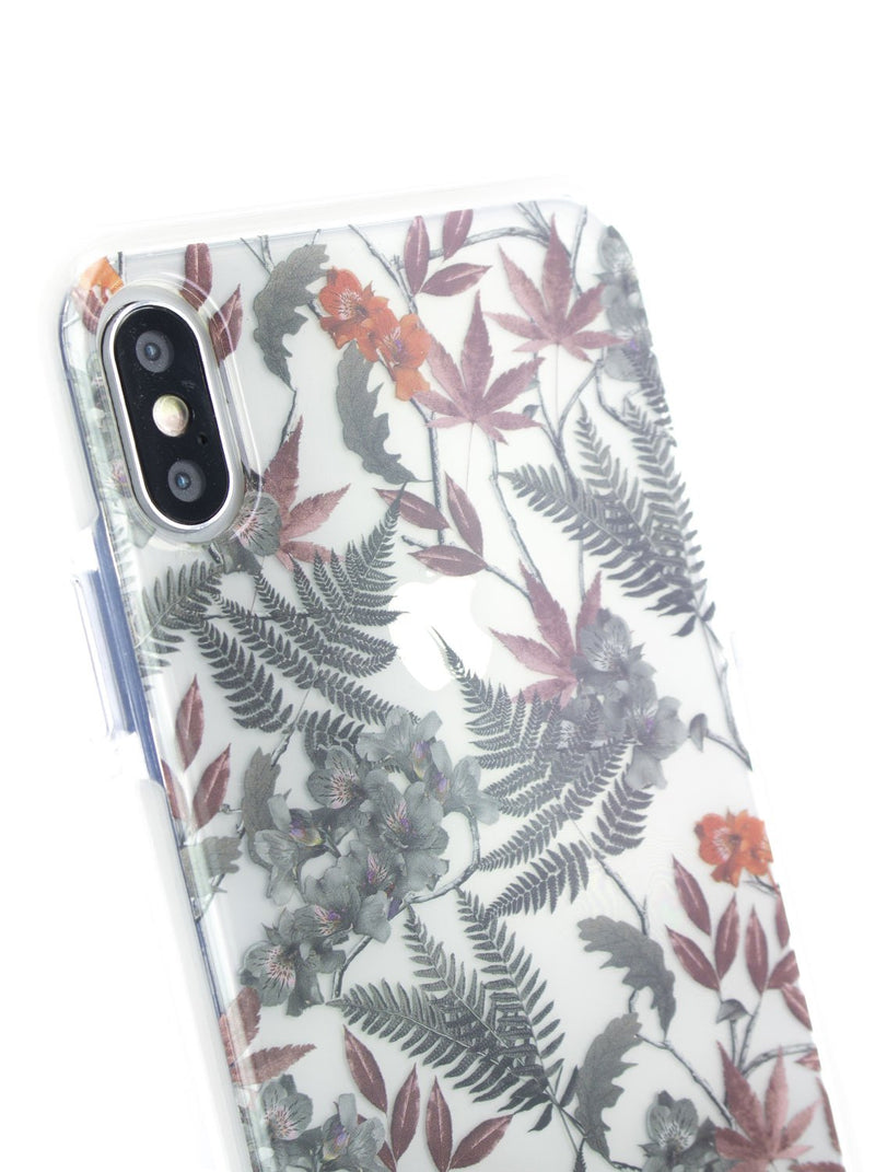 Detail image of the Ted Baker Apple iPhone XS Max phone case in Clear Print