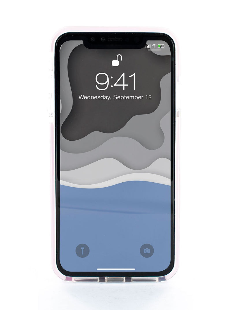 Front image of the Ted Baker Apple iPhone XS Max phone case in Clear Print