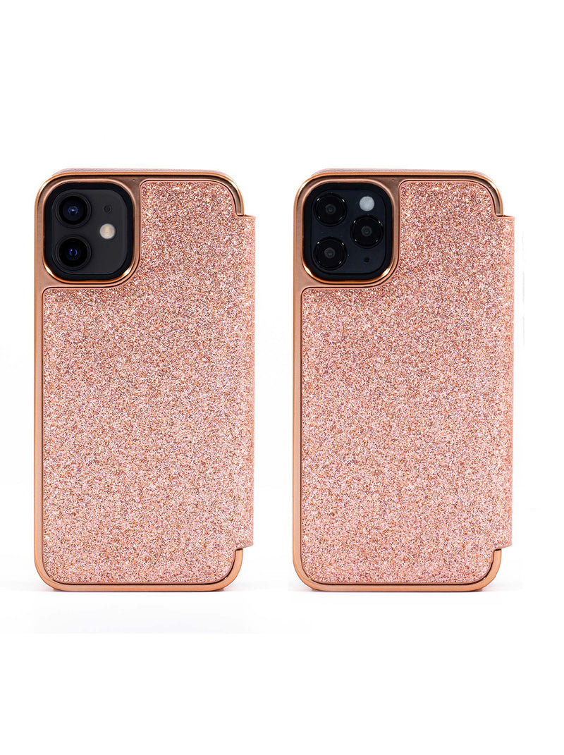 Ted Baker DIANOE Mirror Case for iPhone 12 - Rose Gold Glitter