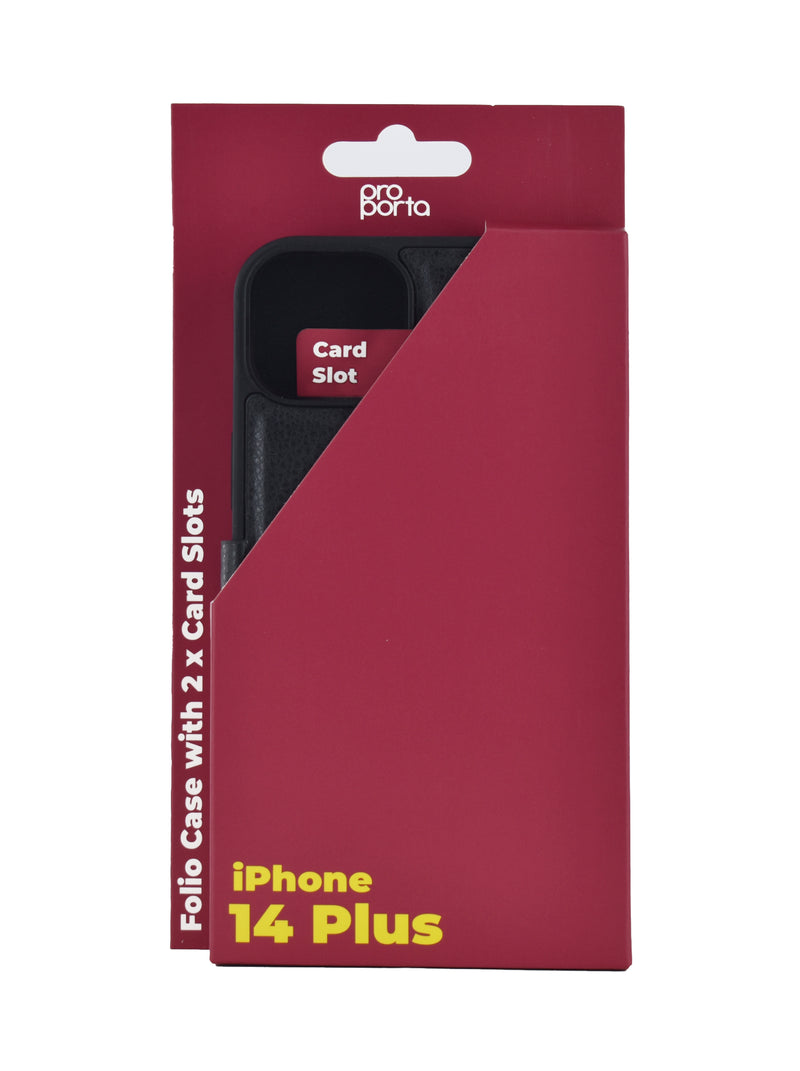 iPhone 14 Plus Folio Phone Case - Black