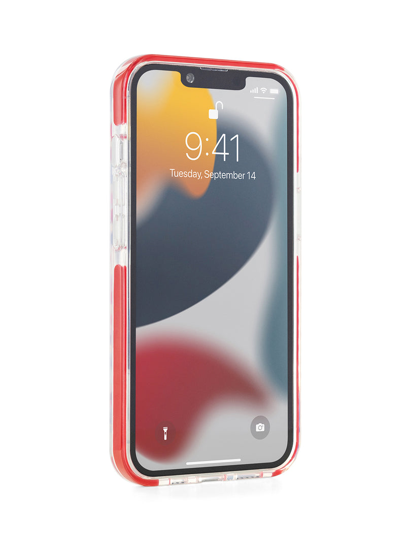 Radley Clear Bumper Case for iPhone 14 - Evergreen Print / Red Bumpers