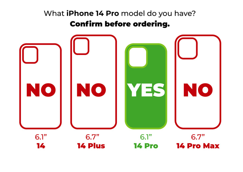iPhone 14 Pro Hard Shell Phone Case - Black